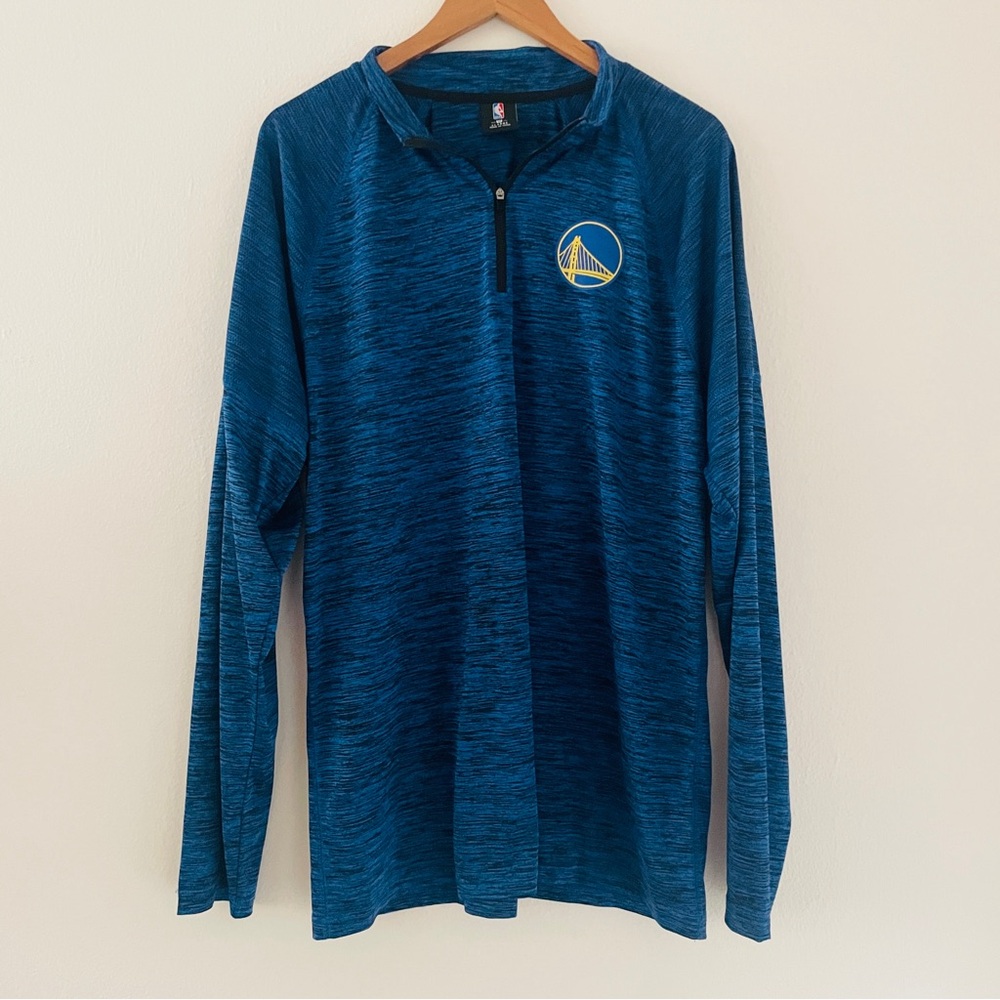 NBA Men’s Blue Quarter Zip Pullover Jacket - Blue